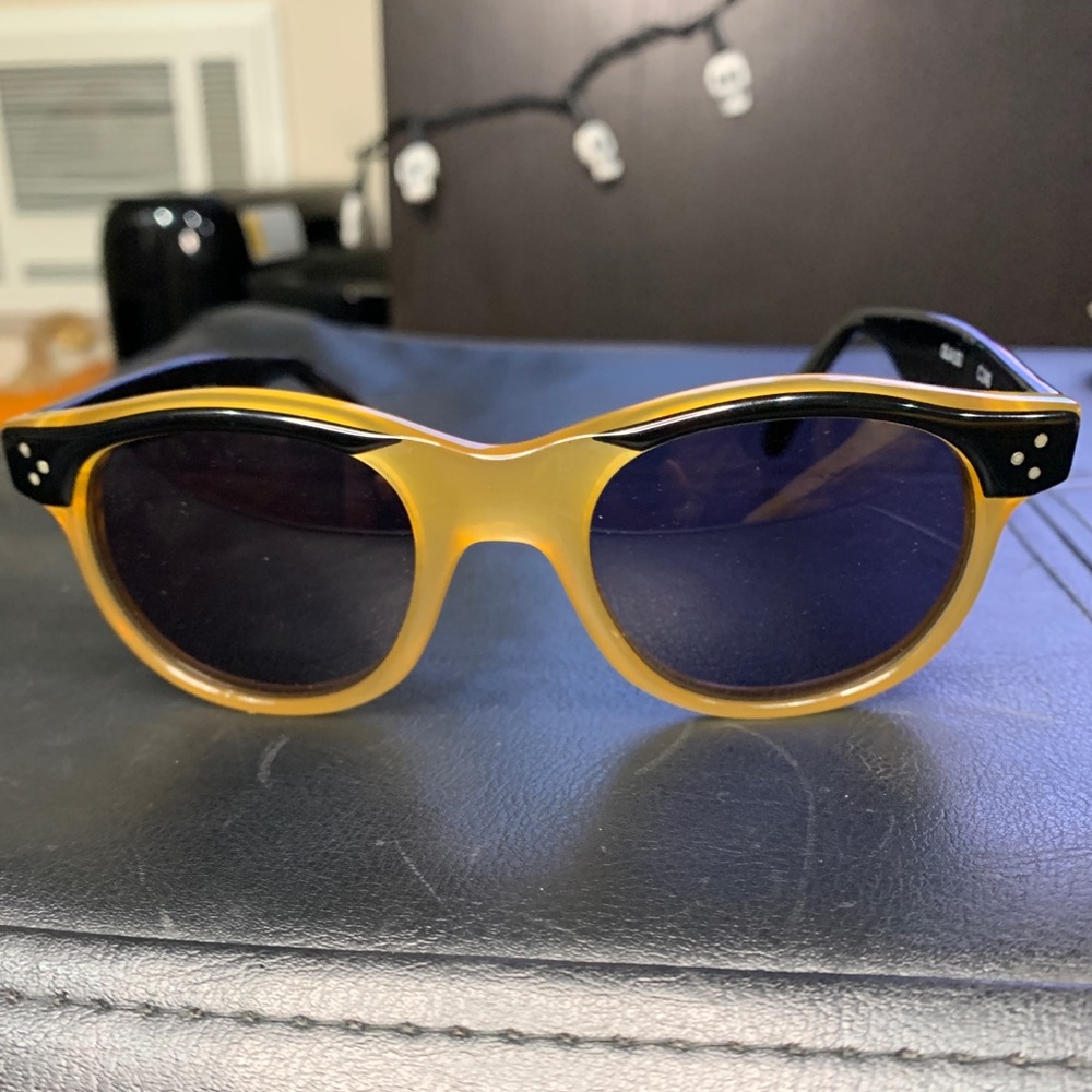 Retro Sunglass Frames by Melissa Eyewear GLA.53 C.240 Yellow Vintage Brow Line
